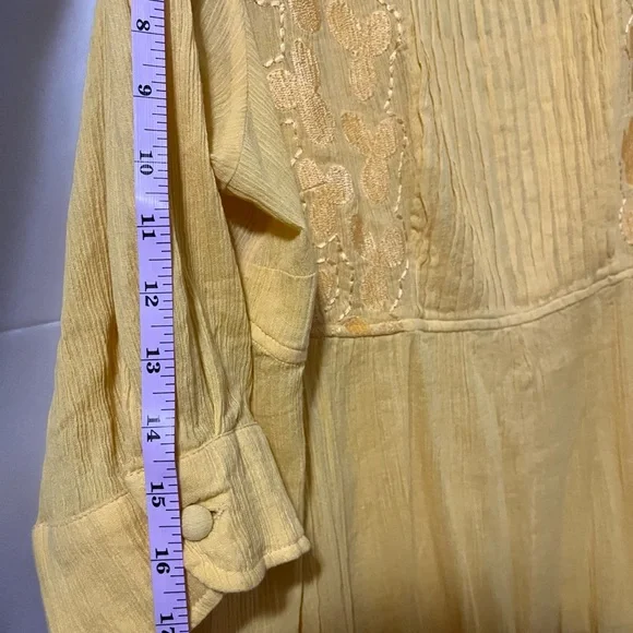 eShakti Yellow Embroidered Tunic Dress. Never worn. Excellent condition. - Picture 3 of 15